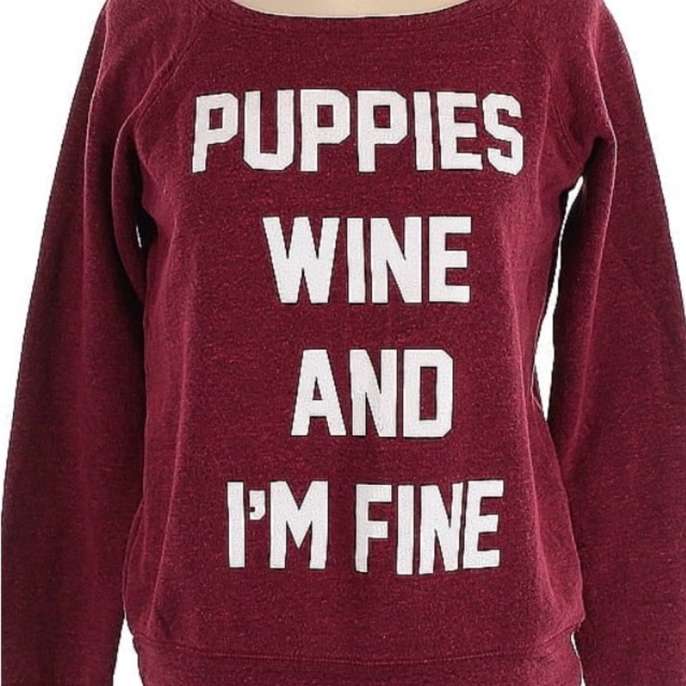 Women's Burgundy Graphic Sweatshirt
